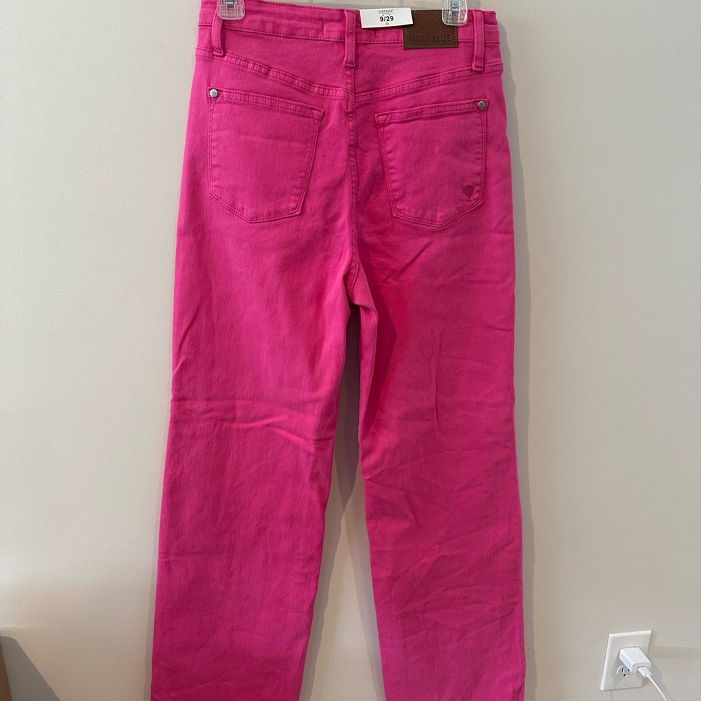 Judy Blue size 9/29 high wasted pink pants